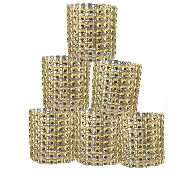 AMAZON 75 Piece Gold Rhinestone Napkin Rings - Picture 4 of 5